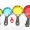 4pcs sets kitchen cooking Collapsible folding Silicone measuring cups and spoons