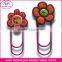 custom 3D love heart shaped PVC magnetic bookmark clip for sale