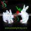 3D rabbit night light led ABS motif sculpture light room garden decoration for holiday christmas