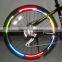 Fluorescent MTB Bike Bicycle Sticker Cycling Wheel Rim Reflective Stickers Decal for Outdoor Sports Accessories