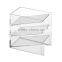 Custom clear acrylic lucite plexiglass 1 2 3 4 5 tier document tray