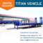 Titan heavy duty utility tri axle step deck trailer / low loader trailer / drop deck truck trailer