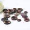 laser engraved 4 holes black wooden buttons for garment