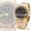 Fashion ORKINA Stainless Steel Case Chrono Black Men's Sport Quartz Watch