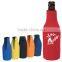 Custom logo zipper insulated neoprene beer bottle cooler