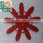 Red flower shape placemat for househould use