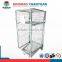 Multifunctional cage pallet, metal storage cage with 4 wheels, stackble metal storage cage