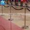 Silver rope stanchions with the ball top