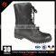 Black Full Grain Leather Waterproof Canvas Combat Jungle Military Boots