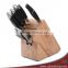 5pcs Colorful Wooden Handle Kitchen Knife Set with Acrylic Block