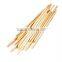 100% Natural Wood Flat Round Fruit Skewer Sticks For Kids Party