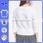 Nice Tight-Fitting Long-Sleeved Dobby Design T-shirt Plain White