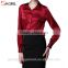 Formal long sleeve button up satin silk office work blouses shirt for elegant women ladie's official wear