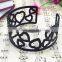 Latest black metal jewelry bangle,popular heart style bangle for young girls