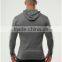 Muscle Bodybuilding Gym Pullover Hoodie for Men Slim Fit Tri-blend Hoodie Plain Heather Grey Marl Workout Hoodie Fitness Wear