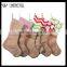 Monogrammed Burlap Christmas Stocking