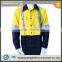 Hi Vis Yellow 3M Reflective Tape Safety Shirt With Contrast Color