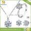 2017 Hot Selling White Gold Plated Jewelry Three-Piece Suit With Cubic Zircon Earring Ring And Necklace