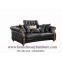 Leather Sofa Classical Sofa Sets Black Leather Sofas Wooden Living Room Furniture TI-003