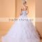 A-line Wedding Dress Open Back Floor-length Strapless Lace Tulle with Lace bridal gown P001