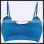 Women's New Seamless blue color Spandex removable padding Cropped Sports Bra Cami Top