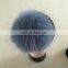 Colorful dyed color fluffy fur pom pom hand made real fur ball