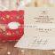 New Greeting Card 6021 Flower Embossed Red Laser Cut Wedding Invitation Cards