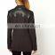 CHEFON Leather Look Insert ladies leather blazer fashion CABB0006
