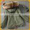 Real Raccoon Fur Collar Winter Fur Coat Short Section Parka