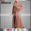 Islamic Clothing Wholesale Long Sleeve Cardigan Latest Women Design Muslim Overcoat Malaysia Dusty Pink Open Front Kimono