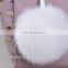Big and fluffy factory price fox fur ball pom poms keychain