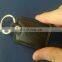 Black Leather Key Ring Holder with Embossed logo
