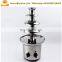 Stainless steel cheap chocolate tempering fountain machine stand chocolate tower