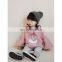 Q1089/New baby girls casual autumn fleece top Toddler girls cute bear sweatshirts with hood