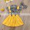 2020 New Summer Black and White Plaid Shirt Strap Skirt Girls Clothing Children Clothes Suit