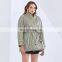 TWOTWINSTYLE Winter Women Coat V Neck Long Sleeve High Waist With Belt Cotton Parkas Casual Loose