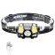 New Waterproof Motion Sensor LED Headlamp for Outdoor Activities Built-in Rechargeable Battery