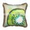 Wholesale decorative print  kiwi fruit with jute tassel cushion pillow for outdoor