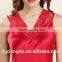 Roya Red Luxury Short Satin Silk Women Robe /Sexy Elegant Silk Nightgown