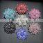 wholsale fashion silver gold crystal rhinestone diamond pearl china custom fabric flower brooch
