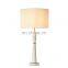 Slim metal luxury copper table lights marble side table lamps for bedroom