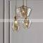 EUROPEAN postmodern simple Single Head glass and brass pendant light for decorate