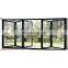 Thermal break aluminum accordion sliding patio doors