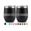 12oz colorful small double wall insulated wine tumbler thermal cup with lid and straw stainless steel tumbler