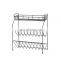 3 tier black kitchen desktop metal storage rack metal kitchen storage rack bathroom organized rack