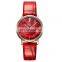 SHENGKE Watch 3ATM Waterproof Wristwatch Red Woman Watch Red Quartz Watches Ladies Hand K0103L Reloj Para Mujer