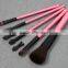 5pcs Wood Handle Makeup Brush Set With Stand-by Sponge Brush for Girls and Women