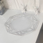 Hot Sale Silver Rimmed Clear Plastic Charger Plate Wedding Decoration