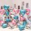 18 Inch Heart Shaped Foil Material Mylar Balloons Valentines Day Wedding Party Decoration Helium Globos Balloon