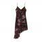 Irregular sexy floral dress for women in spring and summer 2025, new spicy camisole dress